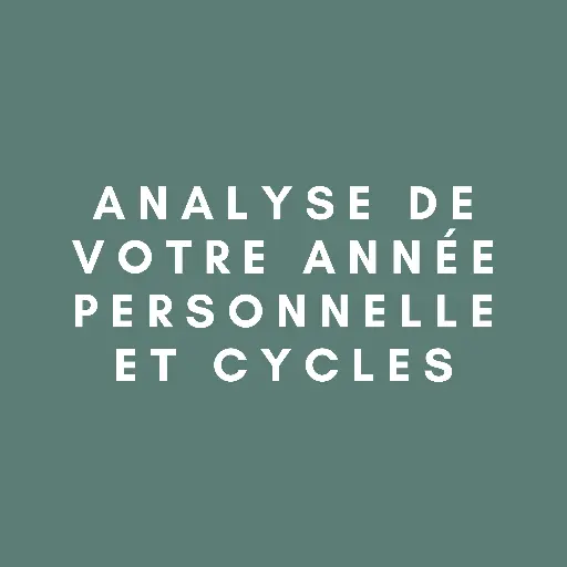 Analyse de votre année personnelle et cycles